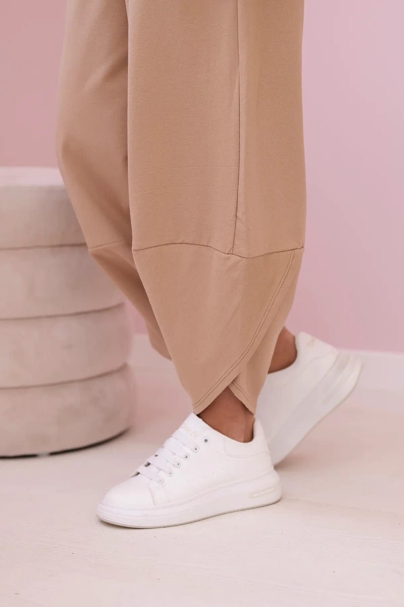Cotton sweatshirt and pants 6171G / – Light || Camel цвет / color | Lexline Fashion