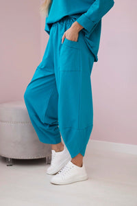 Cotton sweatshirt and pants 6171G / – Light || Marine цвет / color | Lexline Fashion
