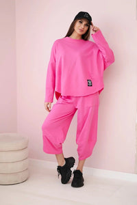 Cotton sweatshirt and pants 6171G / – Light | Pink цвет / color | Lexline Fashion