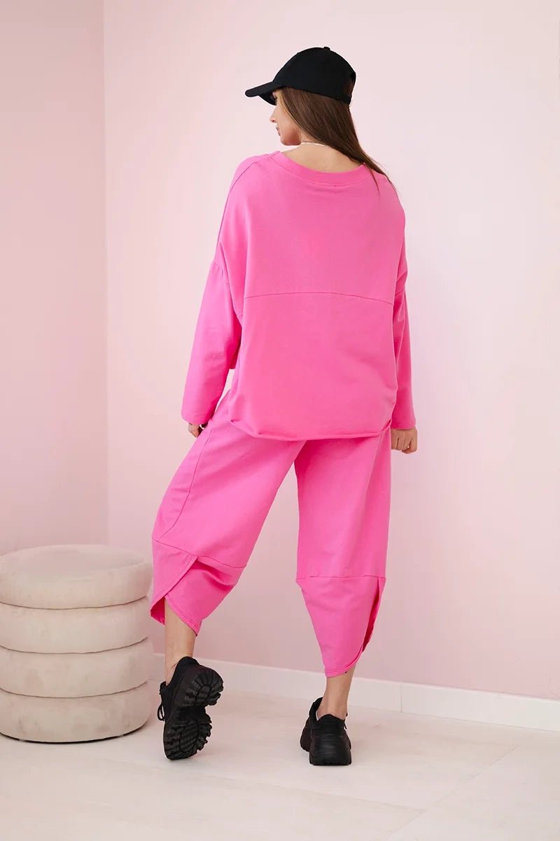Cotton sweatshirt and pants 6171G / – Light | Pink цвет / color | Lexline Fashion