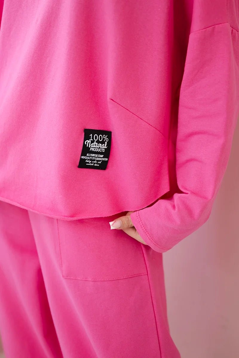 Cotton sweatshirt and pants 6171G / – Light | Pink цвет / color | Lexline Fashion