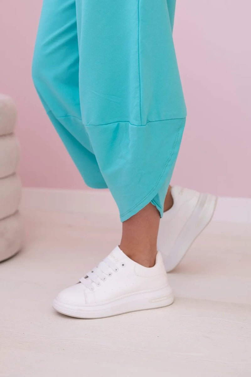 Cotton sweatshirt and pants 6171G / – Mint цвет / color | Lexline Fashion