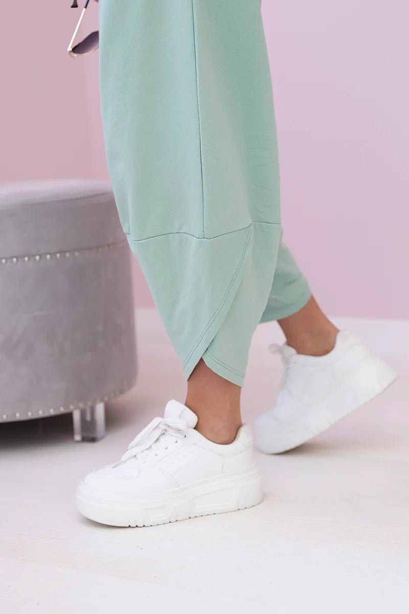 Cotton sweatshirt and pants 6171G / – Mint || Dark цвет / color | Lexline Fashion
