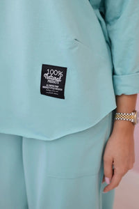 Cotton sweatshirt and pants 6171G / – Mint || Light цвет / color | Lexline Fashion