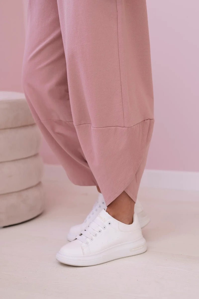 Cotton sweatshirt and pants 6171G / – Pink || Dark цвет / color | Lexline Fashion