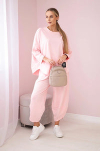 Cotton sweatshirt and pants 6171G / – Powder цвет / color | Lexline Fashion