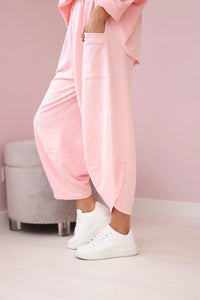 Cotton sweatshirt and pants 6171G / – Powder цвет / color | Lexline Fashion
