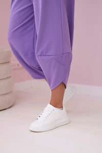 Cotton sweatshirt and pants 6171G / – Purple цвет / color | Lexline Fashion