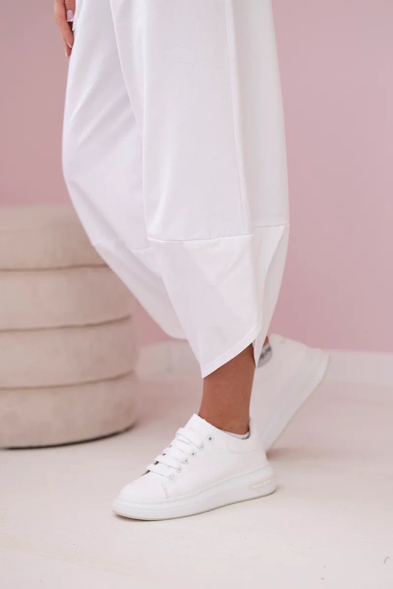 Cotton sweatshirt and pants 6171G / – White цвет / color | Lexline Fashion