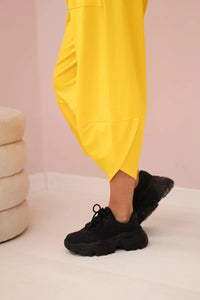 Cotton sweatshirt and pants 6171G / – Yellow || Dark цвет / color | Lexline Fashion