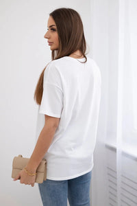 Cotton T-shirt Miami 01 - 2522 / – White цвет / color | Lexline Fashion
