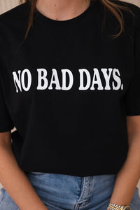Cotton T-shirt No Bad Days 9811 / – Black цвет / color | Lexline Fashion