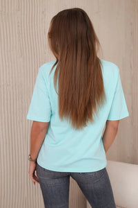 Cotton T-shirt No Bad Days 9811 / – Mint цвет / color | Lexline Fashion