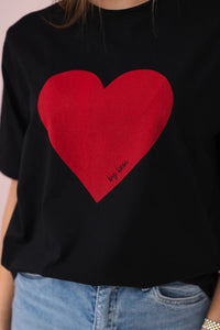 Cotton T-shirt with print 9810 / – Black цвет / color | Lexline Fashion
