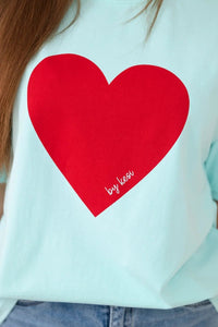 Cotton T-shirt with print 9810 / – Mint цвет / color | Lexline Fashion