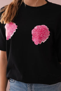 Cotton T-shirt with print 9814 / – Black цвет / color | Lexline Fashion