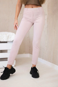 Cotton trousers with back pockets 488 / – Dark || Powder цвет / color | Lexline Fashion