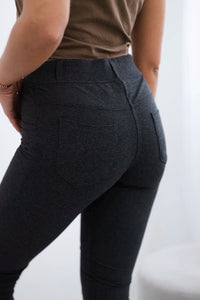Cotton trousers with back pockets 488 / – Graphite цвет / color | Lexline Fashion