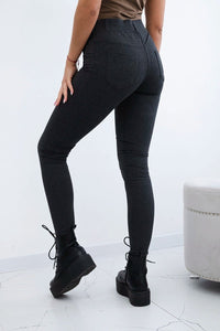 Cotton trousers with back pockets 488 / – Graphite цвет / color | Lexline Fashion