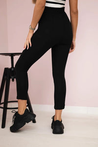 Creased trousers 9371 / – Black цвет / color | Lexline Fashion