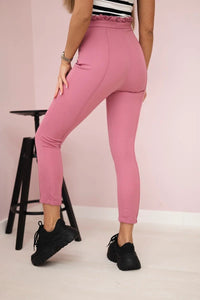 Creased trousers 9371 / – Dark || pink цвет / color | Lexline Fashion