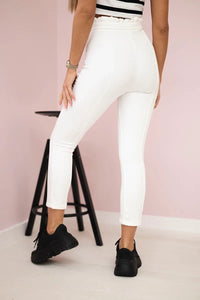 Creased trousers 9371 / – Ecru цвет / color | Lexline Fashion