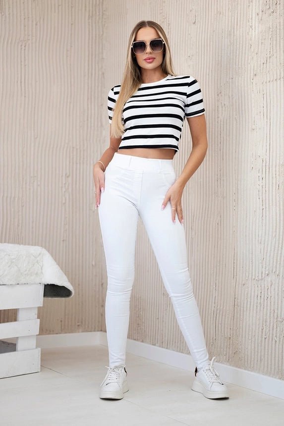 Denim pants 2222P / – White цвет / color | Lexline Fashion