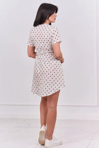 Dotted dress 9263 / – Ecru цвет / color | Lexline Fashion