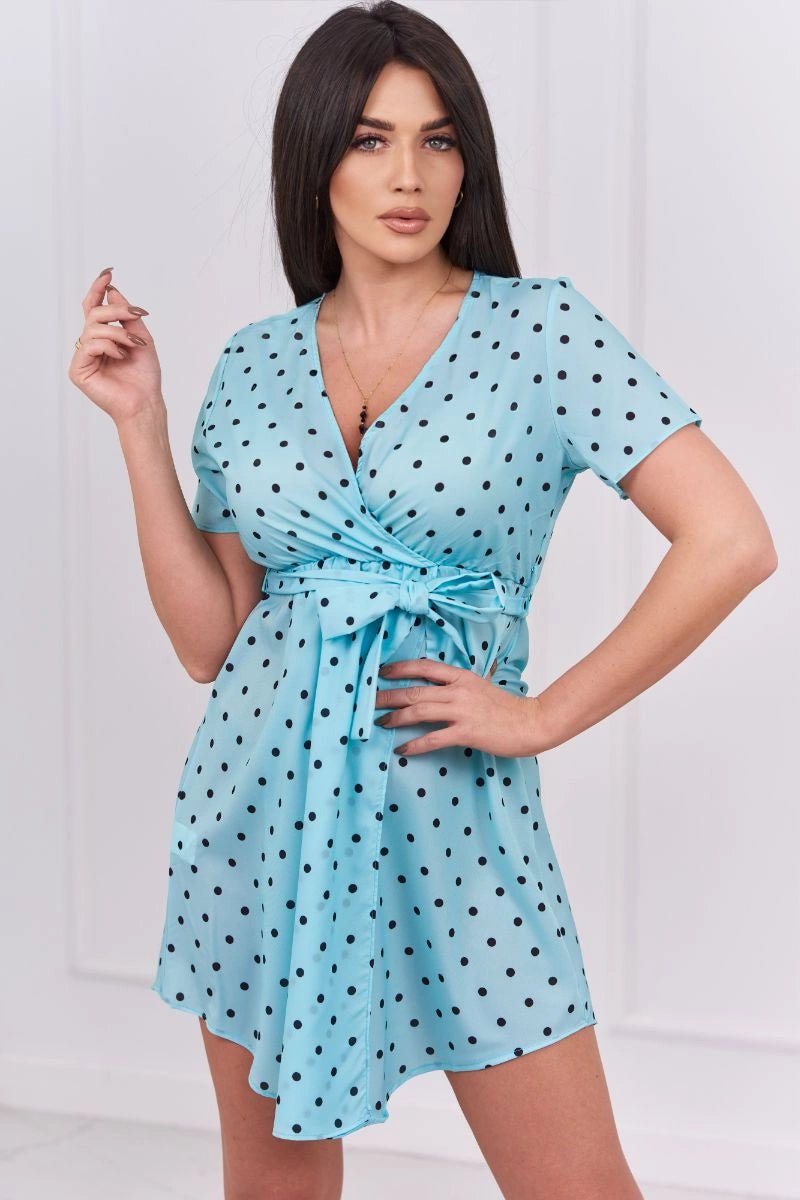 Dotted dress 9263 / – Mint цвет / color | Lexline Fashion