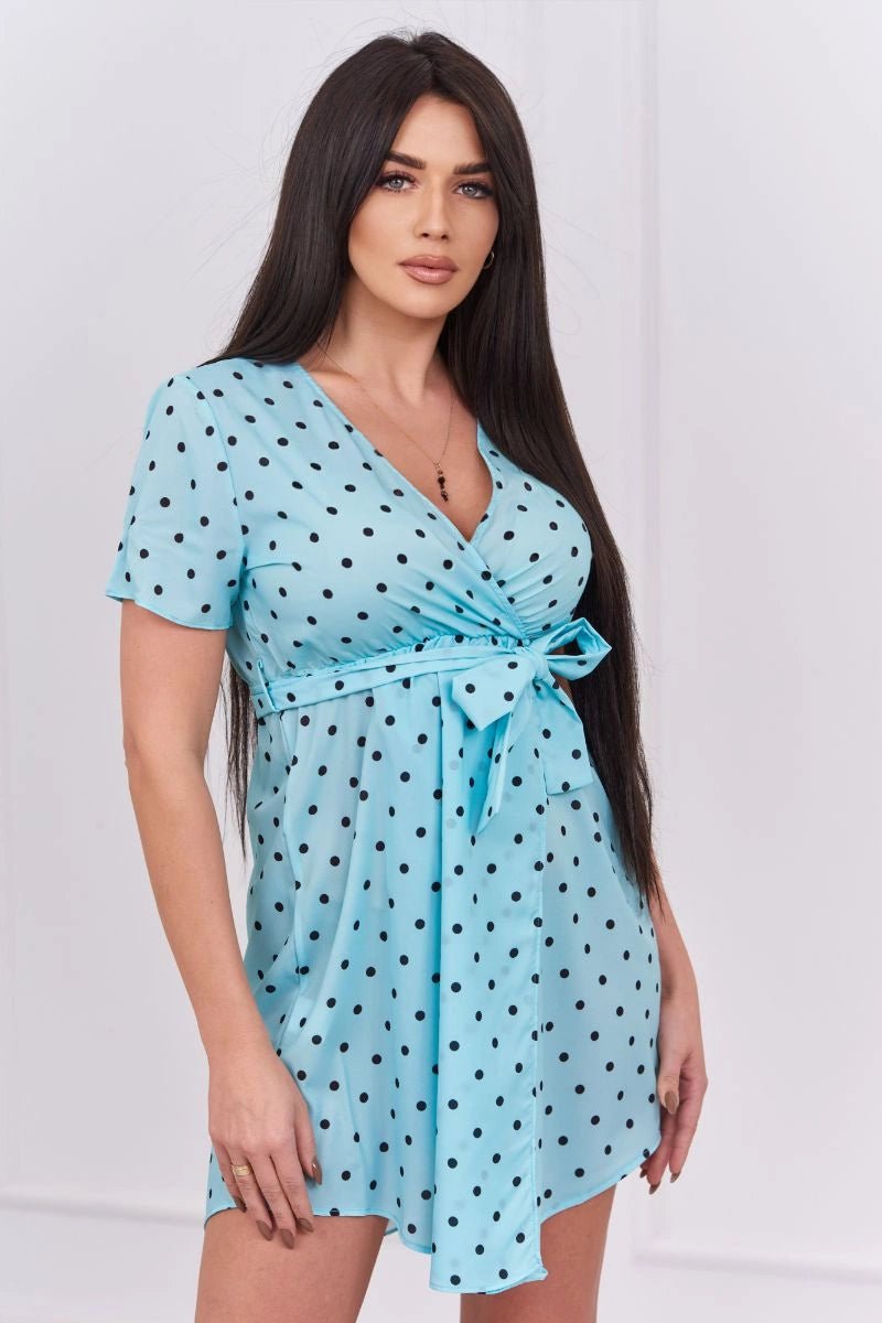 Dotted dress 9263 / – Mint цвет / color | Lexline Fashion