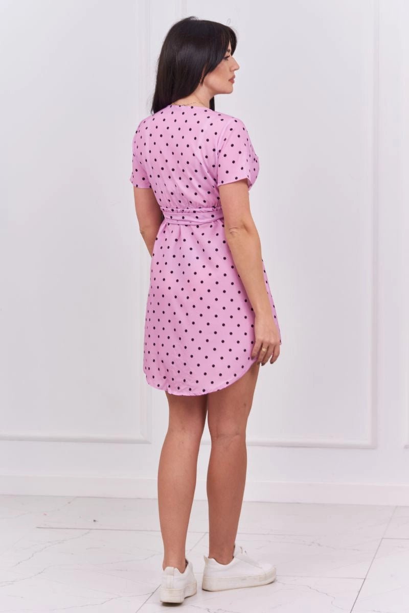 Dotted dress 9263 / – Purple цвет / color | Lexline Fashion