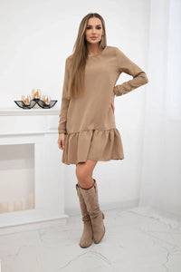 Dress 66188 / – Camel цвет / color | Lexline Fashion