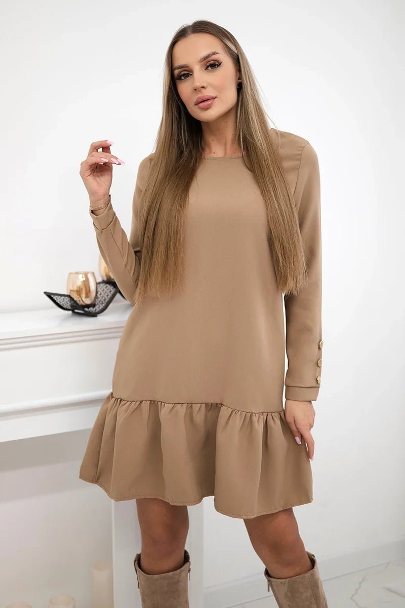 Dress 66188 / – Camel цвет / color | Lexline Fashion