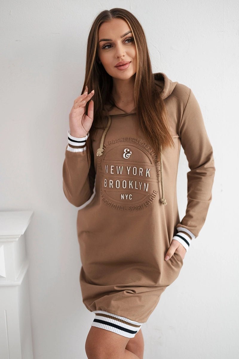 Dress Brooklyn 62095 / – Camel цвет / color | Lexline Fashion