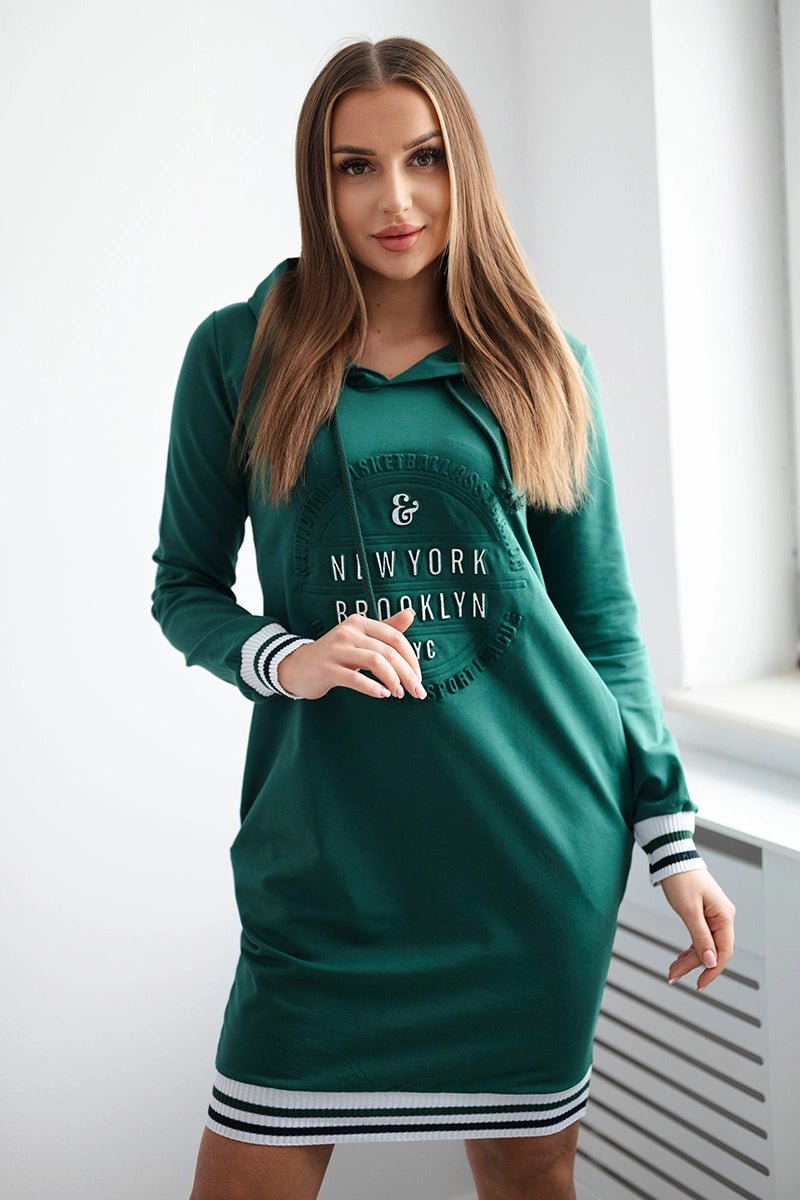 Dress Brooklyn 62095 / – Green || Dark цвет / color | Lexline Fashion