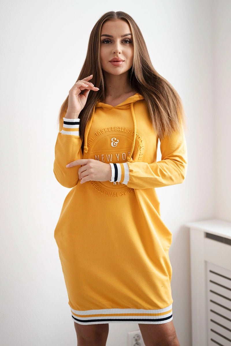 Dress Brooklyn 62095 / – Mustard цвет / color | Lexline Fashion