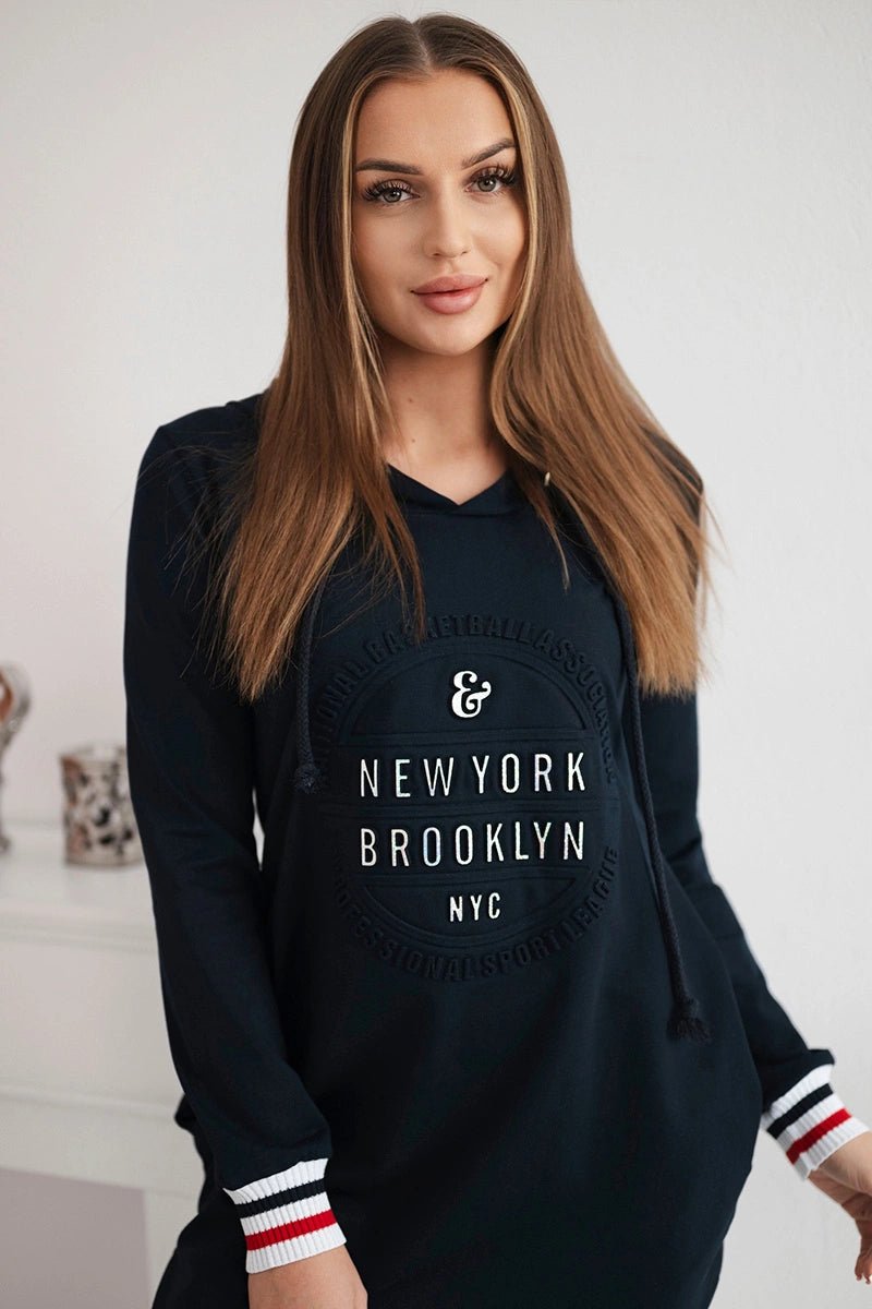 Dress Brooklyn 62095 / – Navy blue цвет / color | Lexline Fashion