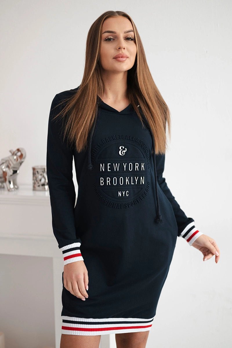 Dress Brooklyn 62095 / – Navy blue цвет / color | Lexline Fashion