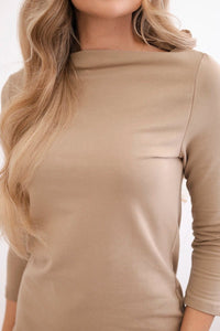 Dress Classical 8825 / – Camel цвет / color | Lexline Fashion