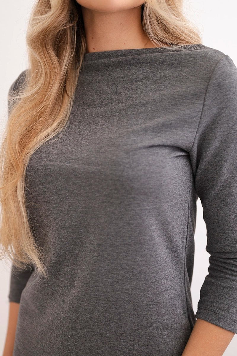 Dress Classical 8825 / – Graphite || Melange цвет / color | Lexline Fashion