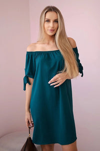 Dress tied on the sleeves 3320 / – Light || Marine цвет / color | Lexline Fashion