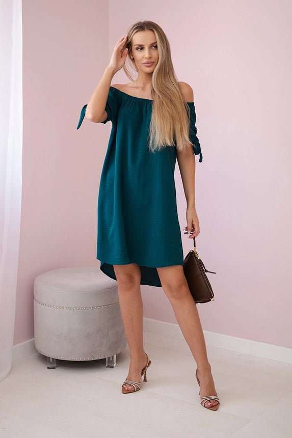 Dress tied on the sleeves 3320 / – Light || Marine цвет / color | Lexline Fashion