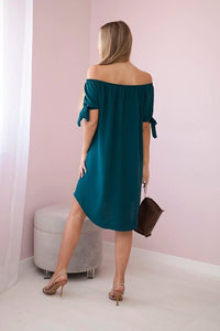 Dress tied on the sleeves 3320 / – Light || Marine цвет / color | Lexline Fashion