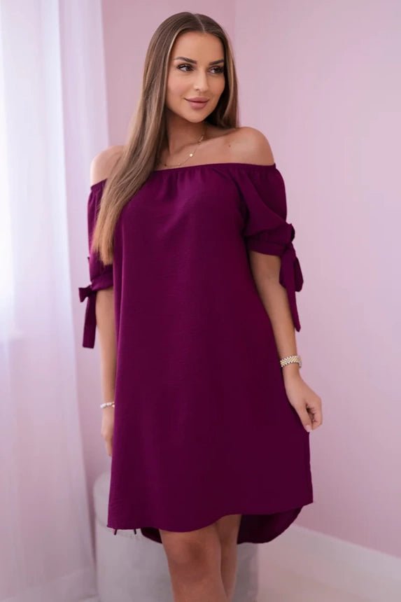 Dress tied on the sleeves 3320 / – Pistachio цвет / color | Lexline Fashion
