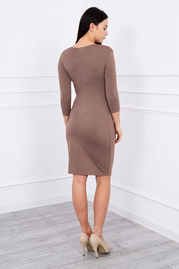 Dress with a cut - out at the bust 8317 / – Cappuccino цвет / color | Lexline Fashion