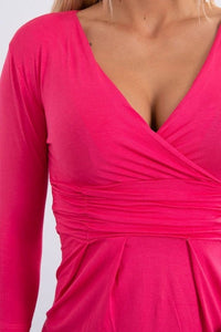 Dress with a cut - out at the bust 8317 / – Fuchsia цвет / color | Lexline Fashion