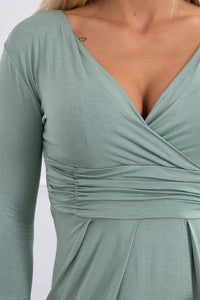 Dress with a cut - out at the bust 8317 / – Mint || Dark цвет / color | Lexline Fashion