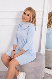 Dress with a hood and pockets 8847 / – Blue цвет / color | Lexline Fashion