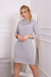 Dress with a hood and pockets 8847 / – Gray цвет / color | Lexline Fashion