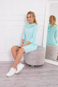 Dress with a hood and pockets 8847 / – Mint цвет / color | Lexline Fashion